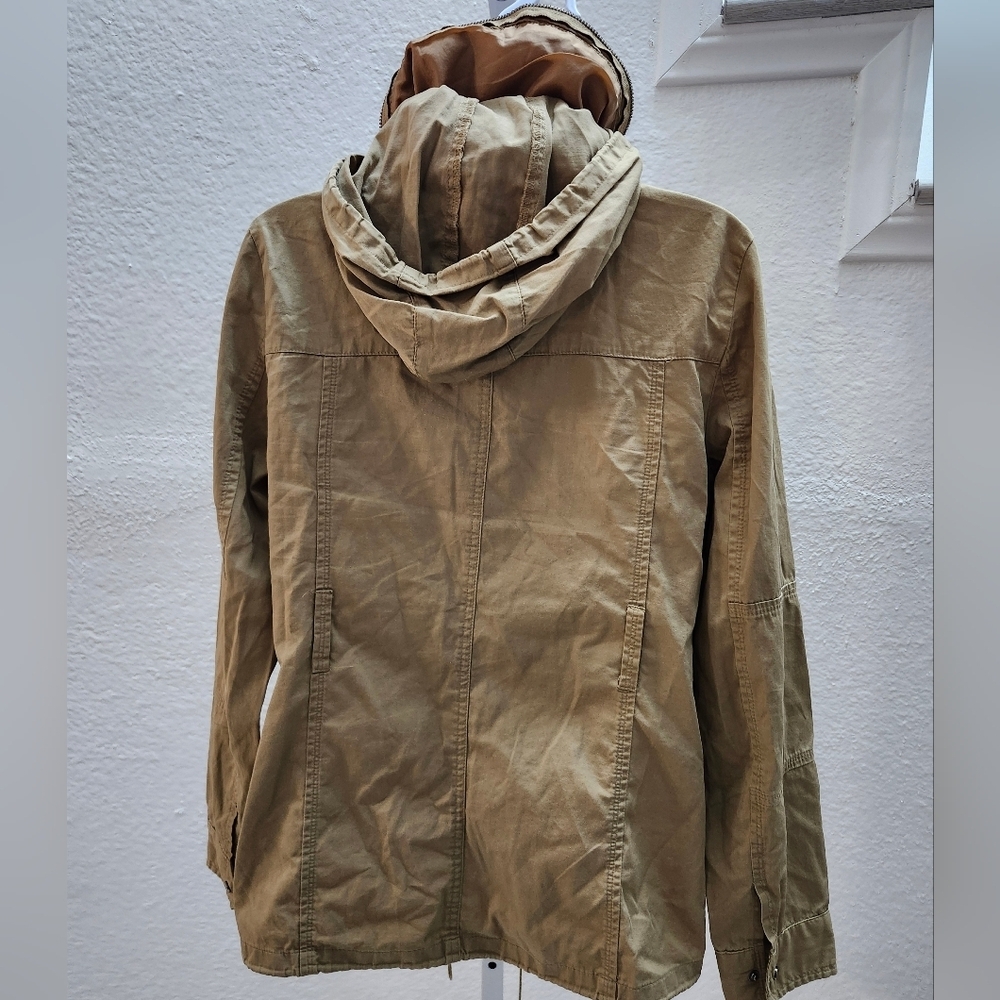 Women's Tan Hooded Jacket S/M - Picture 3 of 4